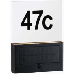 Paulmann - Outdoor Neda Solar House Number 1W LED with Motion Detection & Insect Friendly Lumination in Anthracite
