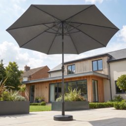 Harbour Lifestyle Triton 3m Round Aluminium Parasol in Grey
