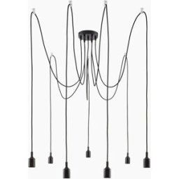 Paulmann - Neordic Ketil 420W 7 Lamp Dimmable Pendant Light in Black
