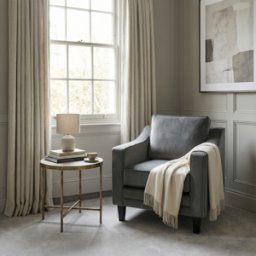 Sofa Style Wiltshire Velvet Armchair in Steel Grey