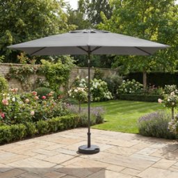 Harbour Lifestyle Triton 3m x 2m Rectangular Aluminium Parasol in Grey