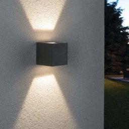 Paulmann - Outdoor Cybo 7.7W LED 8x8cm Wall Light in Grey
