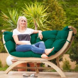 Amazonas Globo Siena Due Seat Weatherproof in Verde Green