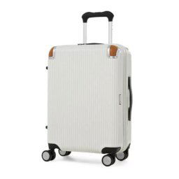 Swiss Military 51cm Carry On Hardside Case 4 Wheel Spinner Hand-Luggage - White
