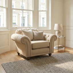 Sofa Style Chesterfield Armchair in Beige