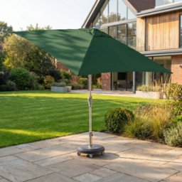 Harbour Lifestyle Zelos 2.5m Square Parasol with LED Lighting in Green