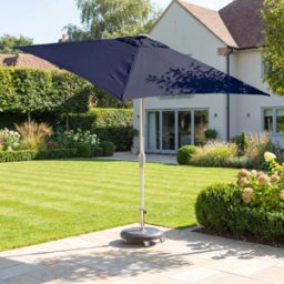 Harbour Lifestyle Zelos 2.5m Square Parasol with LED Lighting in Navy