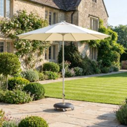 Harbour Lifestyle Zelos 2.5M Round Parasol with LED Lighting in Cream