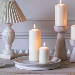Ivyline - Padstow Whitewash Wooden Candle Tray