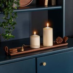 Ivyline - Harvey Walnut Wooden Candle Tray