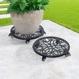 Stylecraft Plant Caddy 2 Pack Plant Stand Heavy Duty Pot Cart with Casters