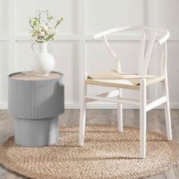 Pacific Lifestyle - Quinn White Beech Wood and Natural Rope Dining Chair