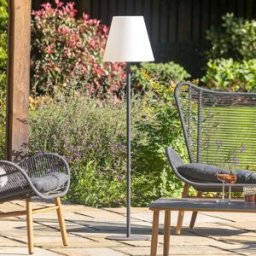 Pacific Lifestyle - Grey Metal Outdoor & Indoor Floor Lamp