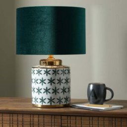 Pacific Lifestyle - Thea Green and Gold Leaf Ceramic Table Lamp
