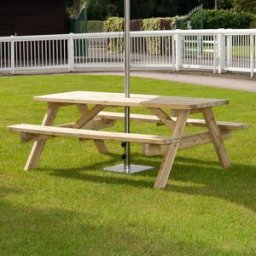 Alexander Rose Pine Wood Woburn Picnic Table - 6ft
