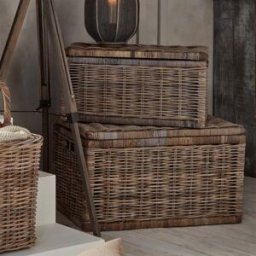 Pacific Lifestyle - Bali Grey Kubu Set of 2 Rectangular Chests