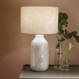 Pacific Lifestyle - Flora White Floral Ceramic Table Lamp