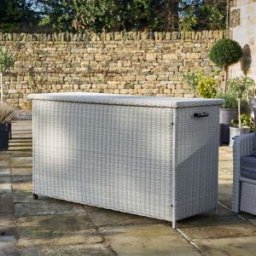 Pacific Lifestyle - Large Rattan Storage Box in Stone Grey