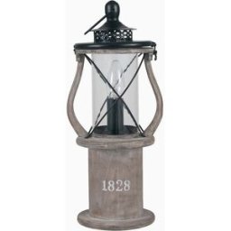 Pacific Lifestyle - Gibson Wood Lantern Table Lamp in Antique Wood