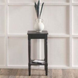 Pacific Lifestyle - Heritage Black Pine Wood Accent Table