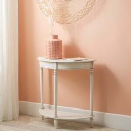 Pacific Lifestyle - Heritage Elizabeth White Pine Wood Half Moon Console Table