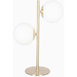 Pacific Lifestyle - Asterope White Orb and Gold Metal Table Lamp