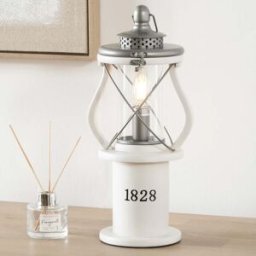 Pacific Lifestyle - Gibson Wood Lantern Table Lamp in White Wood