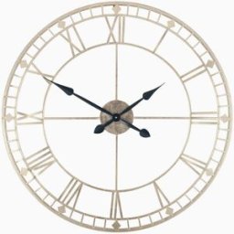 Pacific Lifestyle - Antique Gold Metal Round Wall Clock