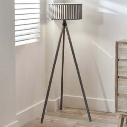 Pacific Lifestyle - Rabanne Antique Wood Slat Tripod Floor Lamp