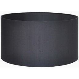 Pacific Lifestyle - Bow 40cm Black Silk Cylinder Drum Shade
