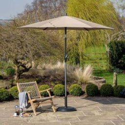 Pacific Lifestyle - Riva 2.5m Round Taupe Parasol