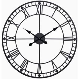 Pacific Lifestyle - Black Metal Round Skeleton Wall Clock