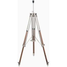 Pacific Lifestyle - Port Nickel and Wood Tripod Floor Lamp