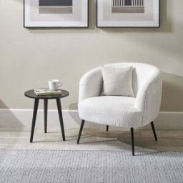 Pacific Lifestyle - Siena Bouclé Tub Chair With Black Legs