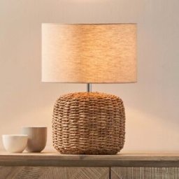 Pacific Lifestyle - Acer Natural Woven Small Table Lamp in Ivory