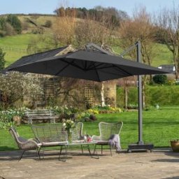Pacific Lifestyle - Icon Premium T1 4m x 3m Rectangular Cantilever Parasol in Anthracite