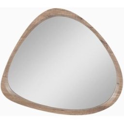 Pacific Lifestyle - Dark Wood Veneer Curved Wall Mirror