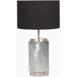Pacific Lifestyle - Carrara Marble Effect Ceramic Table Lamp in Grey