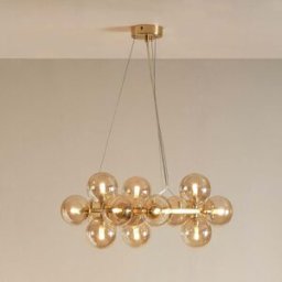 Pacific Lifestyle - Vecchio Lustre Glass Ball and Gold Metal Pendant