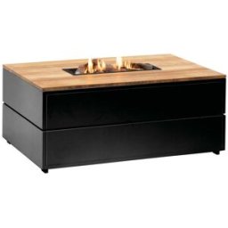 Cosi - Cosipure 120 Rectangular Fire Pit Black and Teak