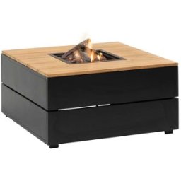 Cosi - Cosipure 100 Black and Teak Square Fire Pit