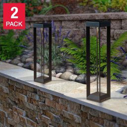 GTX Natually Solar Pathway Bollard Light 2 Pack 30 Lumens