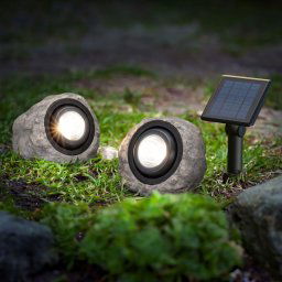 KODA™ Solar LED Rock Spotlight 2 Pack 50 Lumens