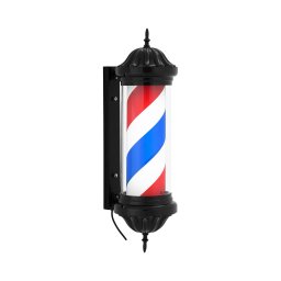 Barber Pole - rotates and illuminates - 380 mm height - 31 cm from wall - black frame