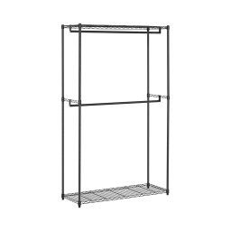 Metal Clothing Rack - 120 x 45 x 200 cm - 200 kg - black