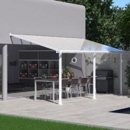 10x18 Palram Canopia Olympia White Patio Cover With Clear Panels
