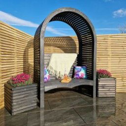 Shire Grange Contemporary Garden Arbour in Black