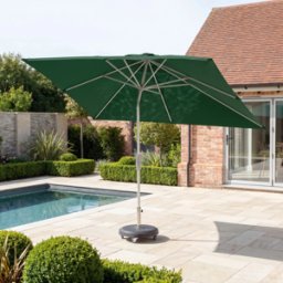 Harbour Lifestyle Zelos 3m x 2m Rectangular Parasol with LED Lighting in Green