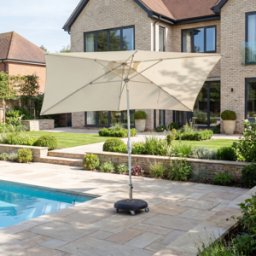 Harbour Lifestyle Zelos 3m x 2m Rectangular Parasol with LED Lighting in Cream