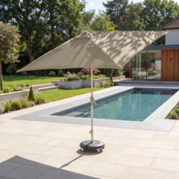 Harbour Lifestyle Zelos 3m x 2m Rectangular Parasol with LED Lighting in Taupe